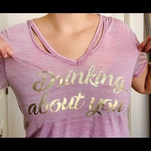 🍹🍷Drinking About You💕💔 EXPRESS one eleven tee